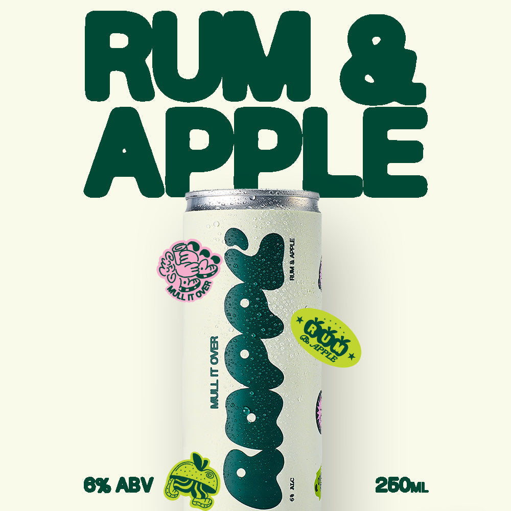 MULL IT OVER: RAPPL' - Rum, Apple, Lime.